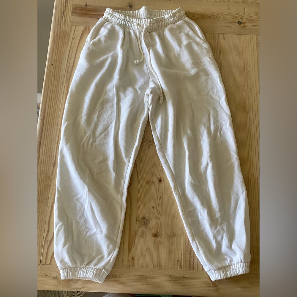 Super cozy white joggers